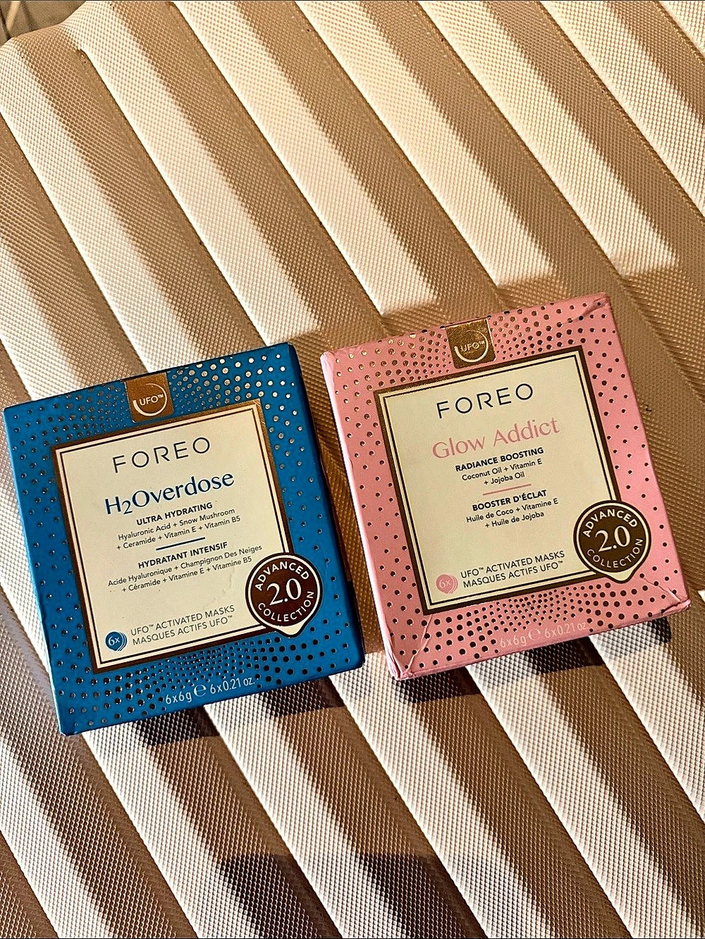 FOREO UFO Activated Mask H2Overdose & Glow Addict Mask Set NWT